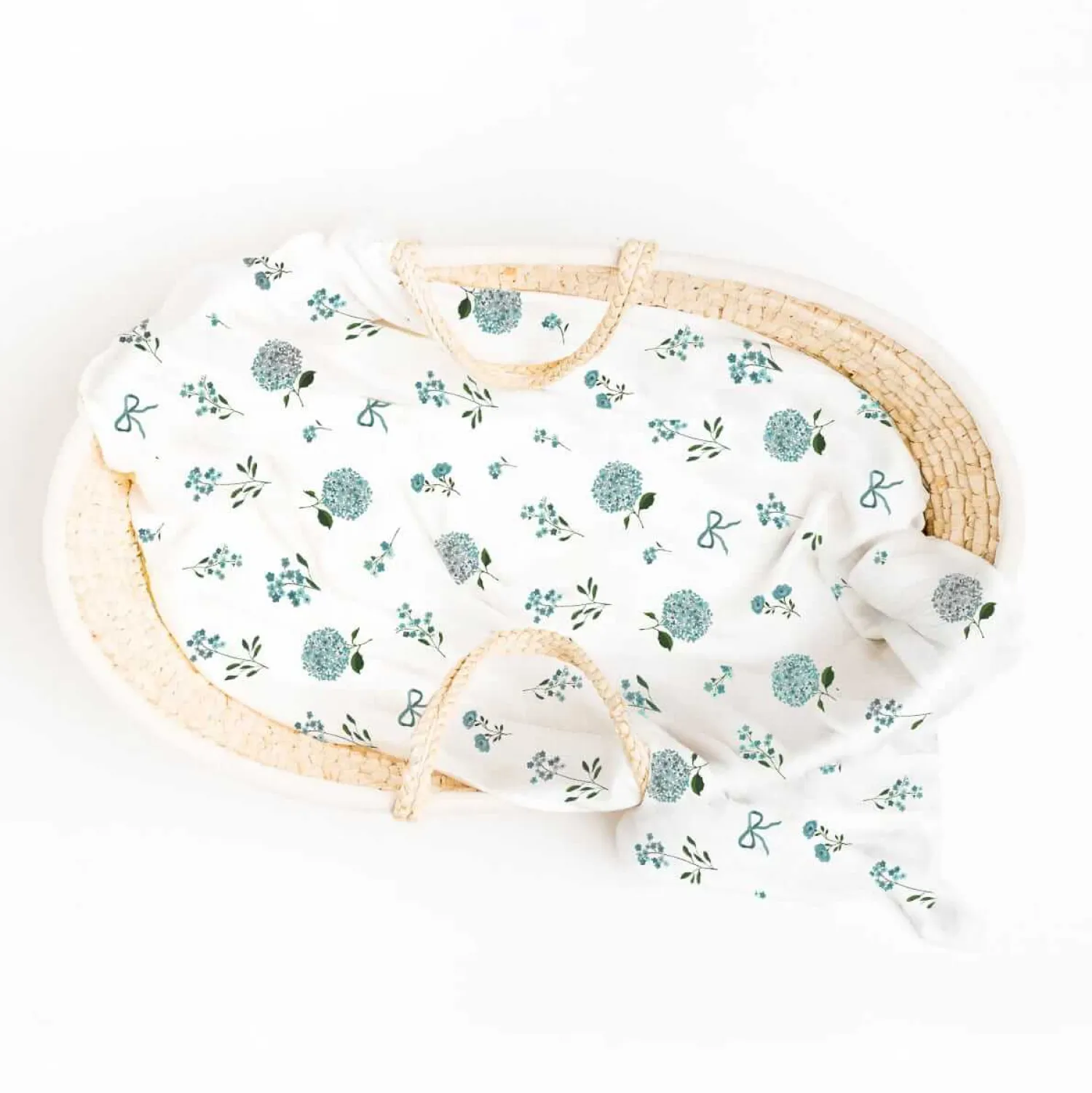Otulacze I Pieluszki|Otulacze I Pieluszki | Layette Otulacz, kocyk bambusowy BLUE FLOWERS