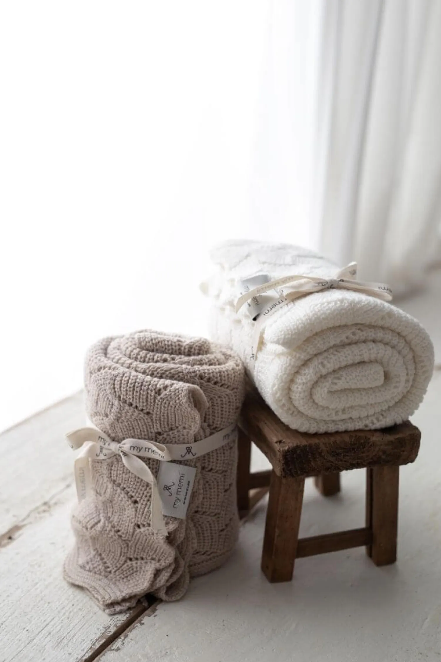 Kocyki|Otulacze I Pieluszki | My Memi Otulacz ze 100% wełny merino cream - premium collection