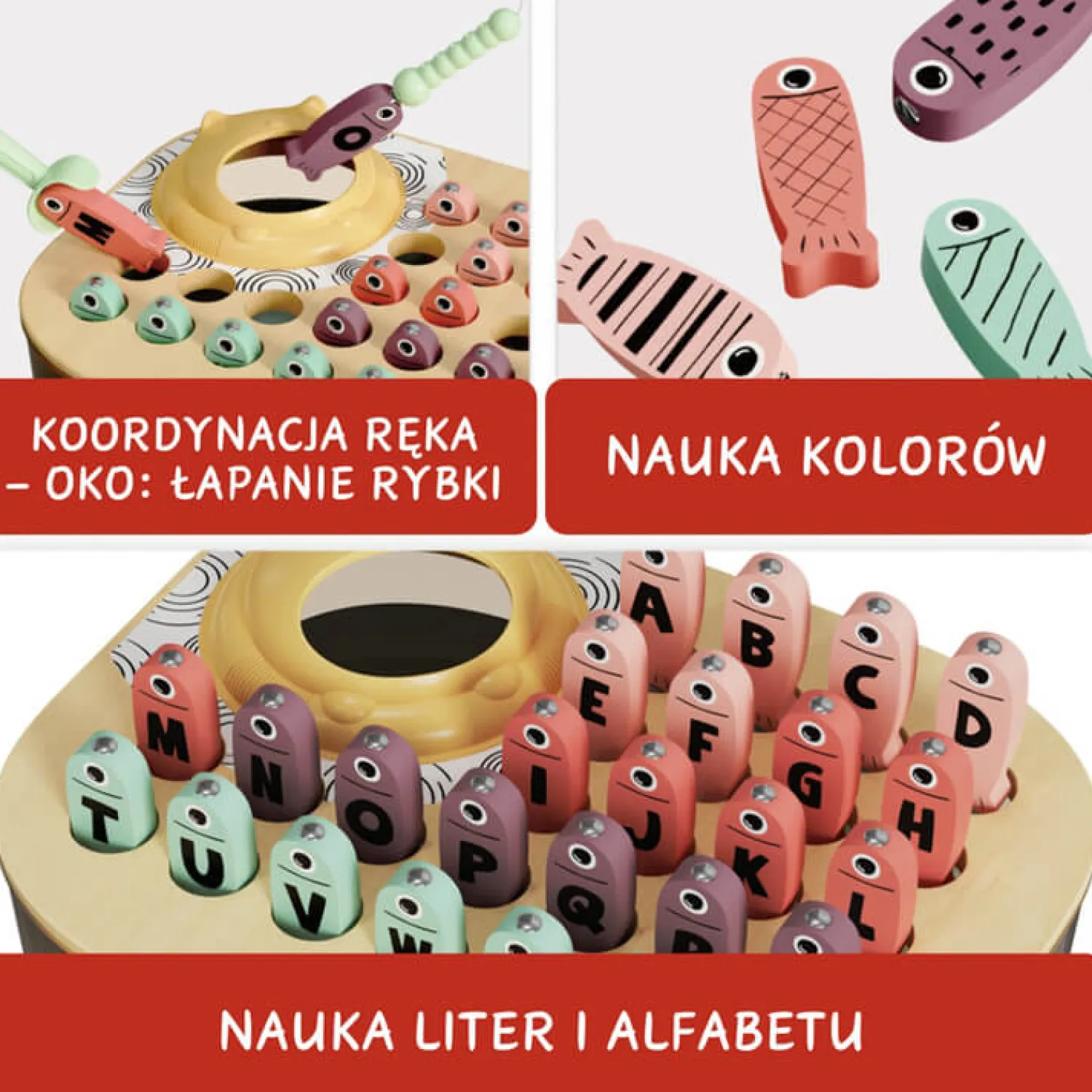 2 Lata +|Edukacyjne | TOPBRIGHT Łowimy Rybki ABC – magnetyczna gra zręcznościowa, 2+