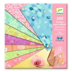 8 Lat+|6 Lat+ | Djeco Ozdobne kartki do origami 100 szt. HARU