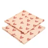 Otulacze I Pieluszki|Otulacze I Pieluszki | La Millou 2-pak pieluszek 100% Bamboo Muślin - HEARTBEAT PINK