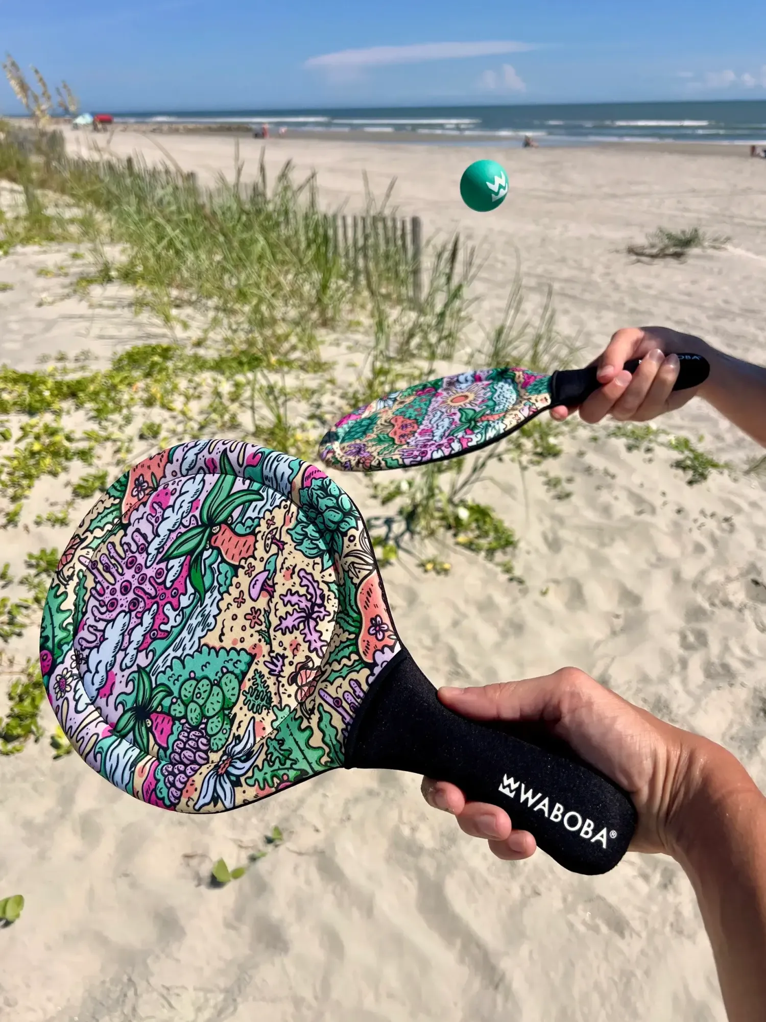 Plażowe|Akcesoria Do Pływania | Waboba Paletki plażowe Artist Beach Paddle - zielone