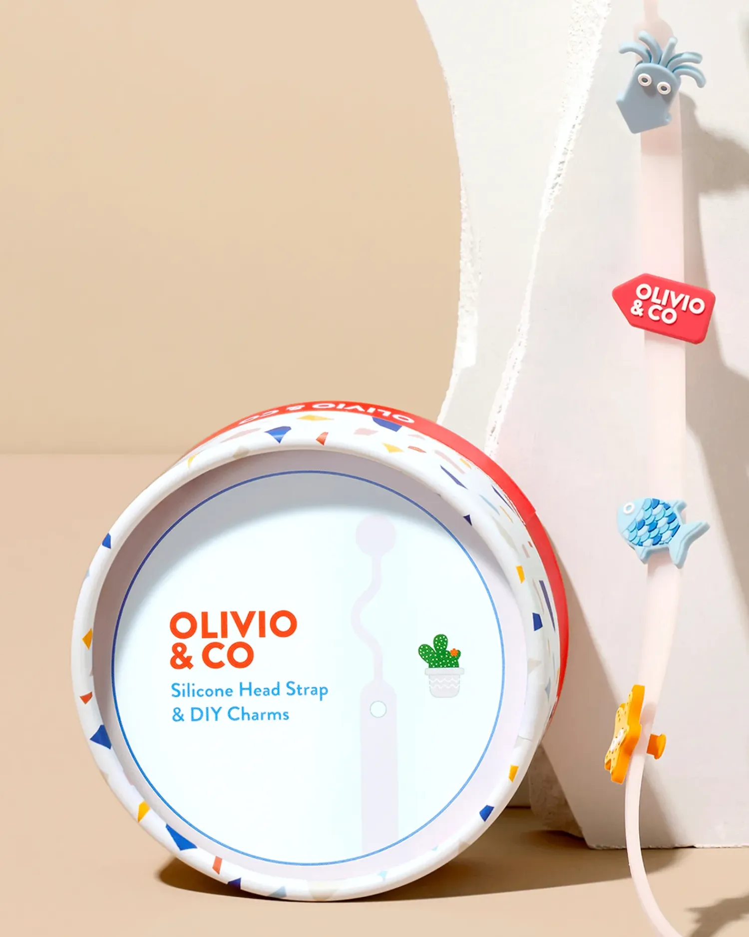 Okulary Przeciwsłoneczne|Okulary Przeciwsłoneczne | Olivio & Co Pasek do okularów z charmsami - Pink