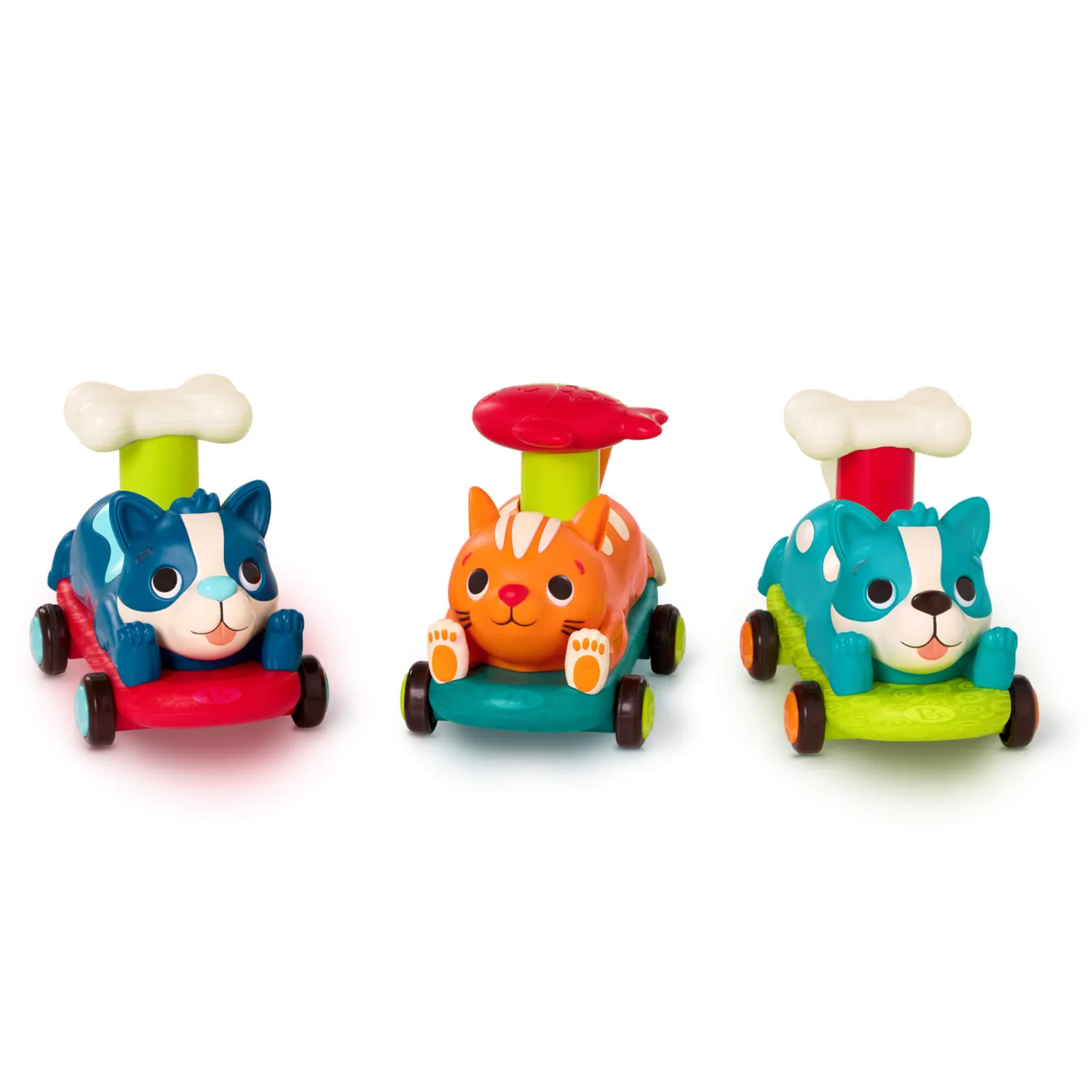 2 Lata +|18M+ | B.Toys PawMobiles - autko zwierzak z napędem push&go