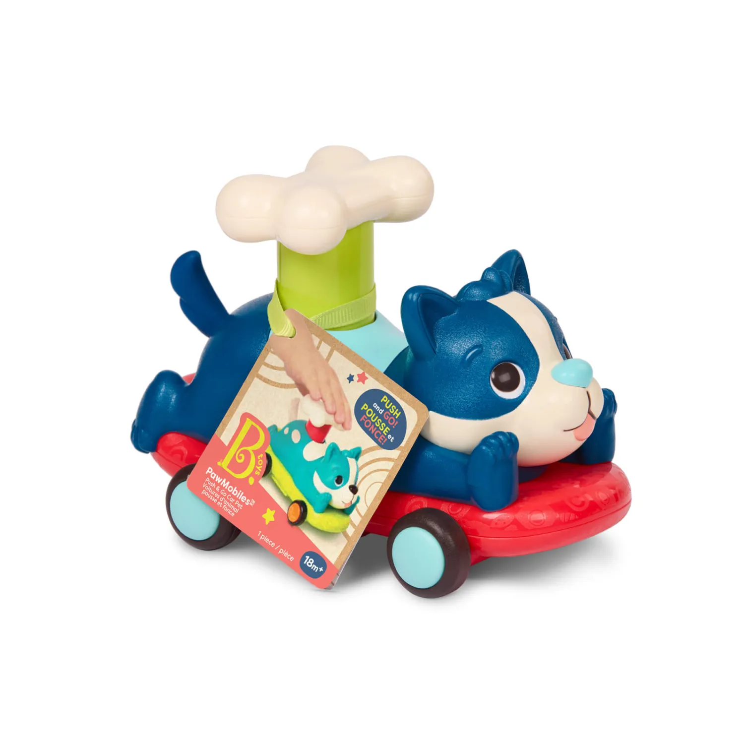 2 Lata +|18M+ | B.Toys PawMobiles - autko zwierzak z napędem push&go