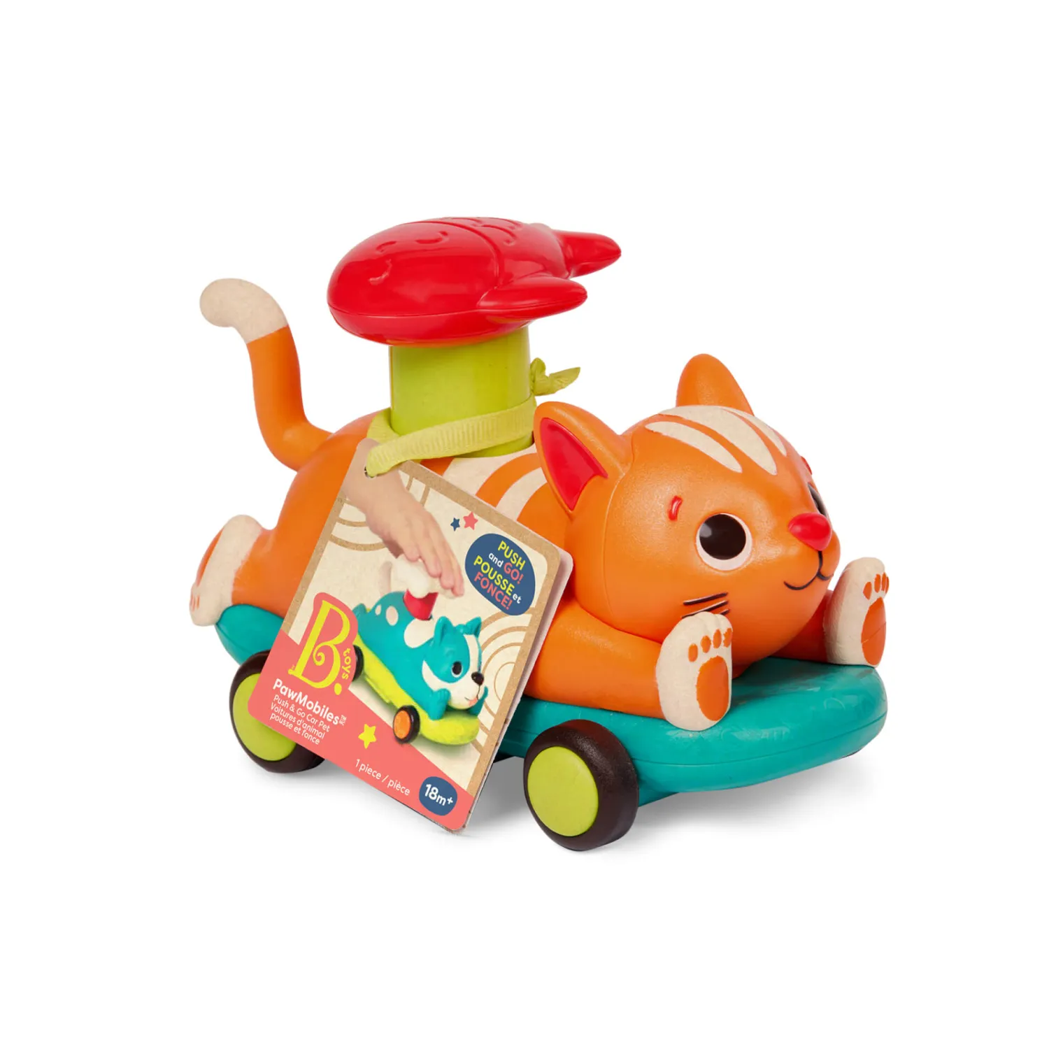 2 Lata +|18M+ | B.Toys PawMobiles - autko zwierzak z napędem push&go