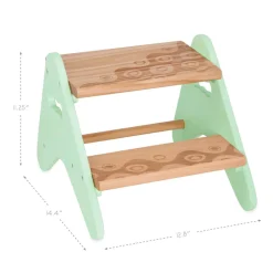 Bezpieczeństwo W Domu|Bezpieczeństwo W Domu | B.Toys Peek-a-Boost - drewniany podest, taboret z antypoślizgiem - wersja MIĘTOWA