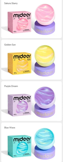 8 Lat+|Sensoryczne | Mideer Perłowa masa sensoryczna Pearly Putty - sakura pink