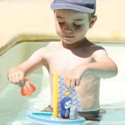Zabawki Do Kąpieli|12M+ | LUDI Piankowa żaglówka do kąpieli z pingwinem i morsem