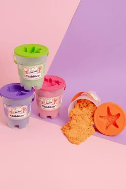 6 Lat+|3 Lata + | ChildGen Piasek kinetyczny z foremką, 100% naturalny, 500g, kolor FIOLETOWY