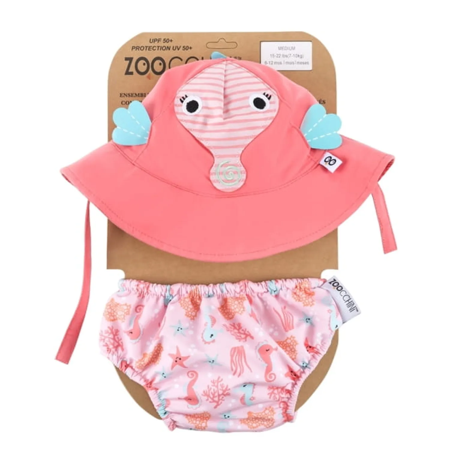 Stroje Kąpielowe|Stroje Kąpielowe | Zoocchini Pieluszka kąpielowa + czapka Konik Morski