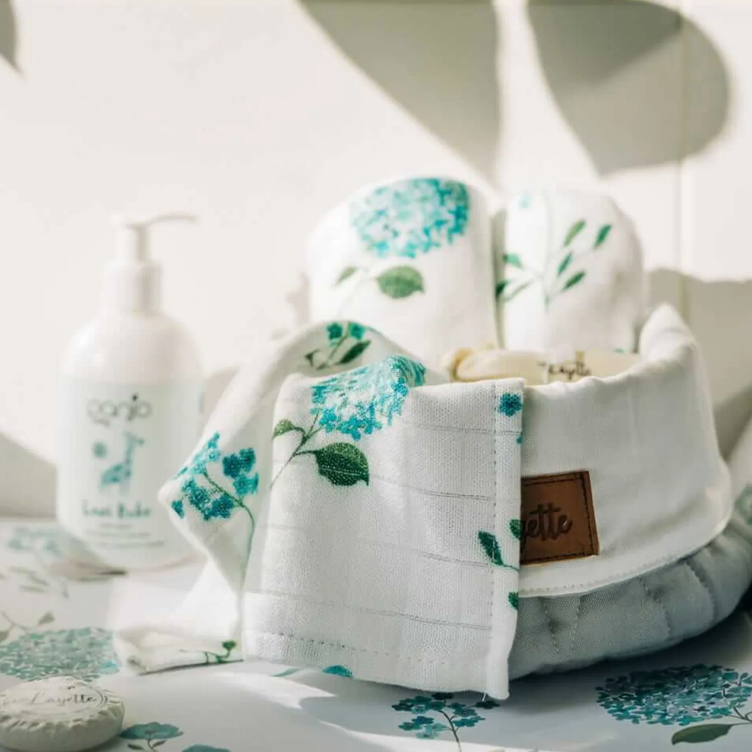Otulacze I Pieluszki|Otulacze I Pieluszki | Layette Pieluszki bambusowe 2 szt. BLUE FLOWERS