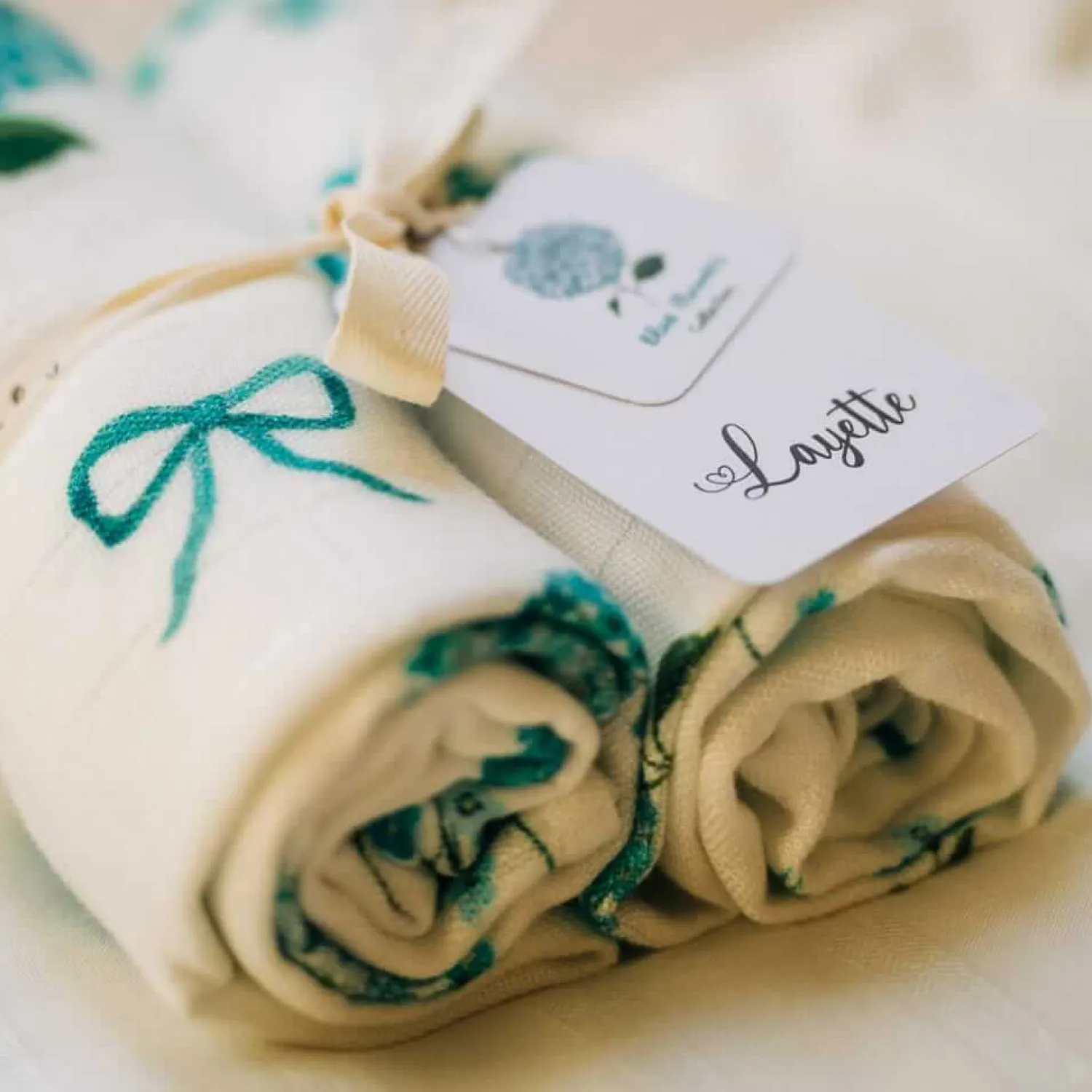 Otulacze I Pieluszki|Otulacze I Pieluszki | Layette Pieluszki bambusowe 2 szt. BLUE FLOWERS