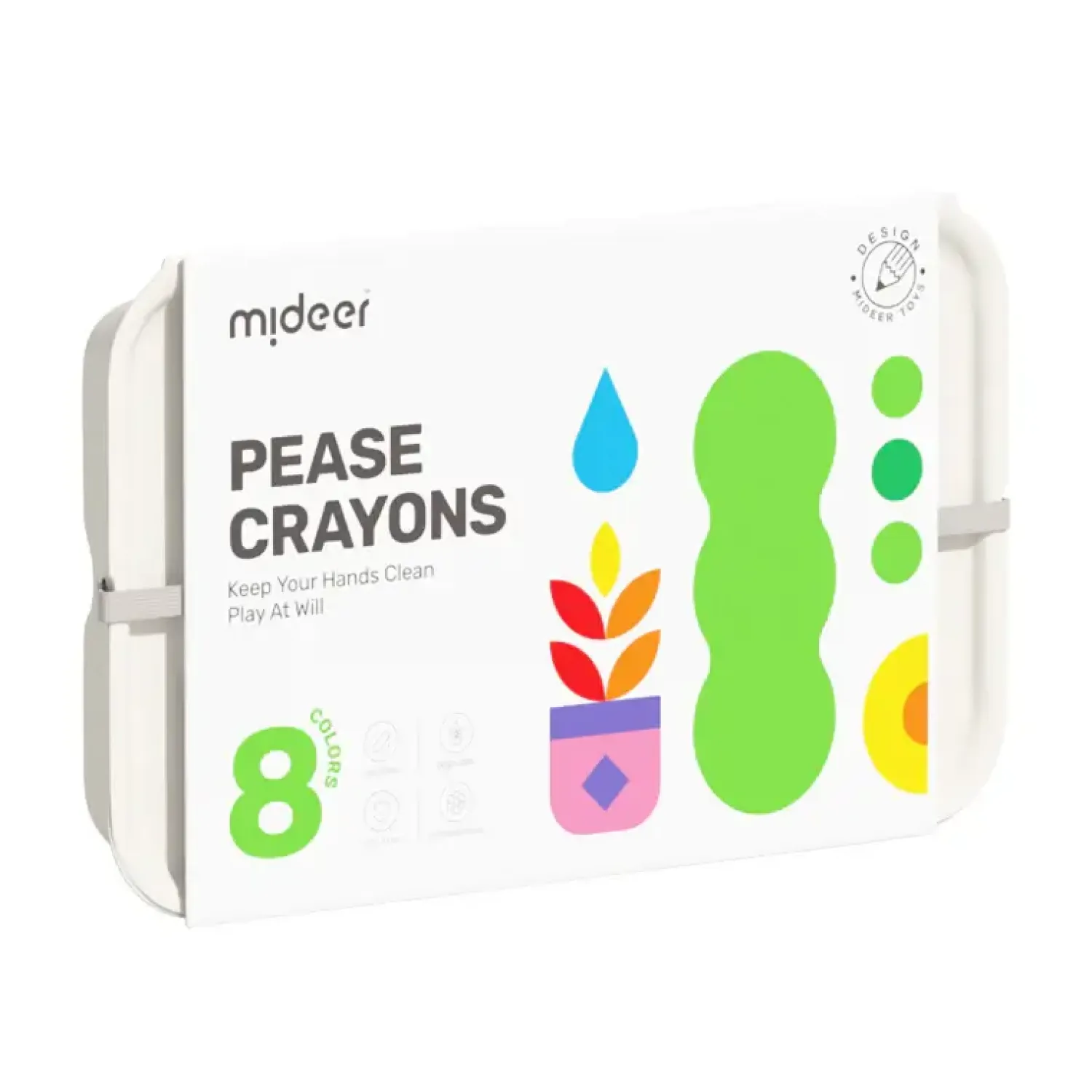 4 Lata +|3 Lata + | Mideer Pierwsze kredki świecowe (8 szt.)