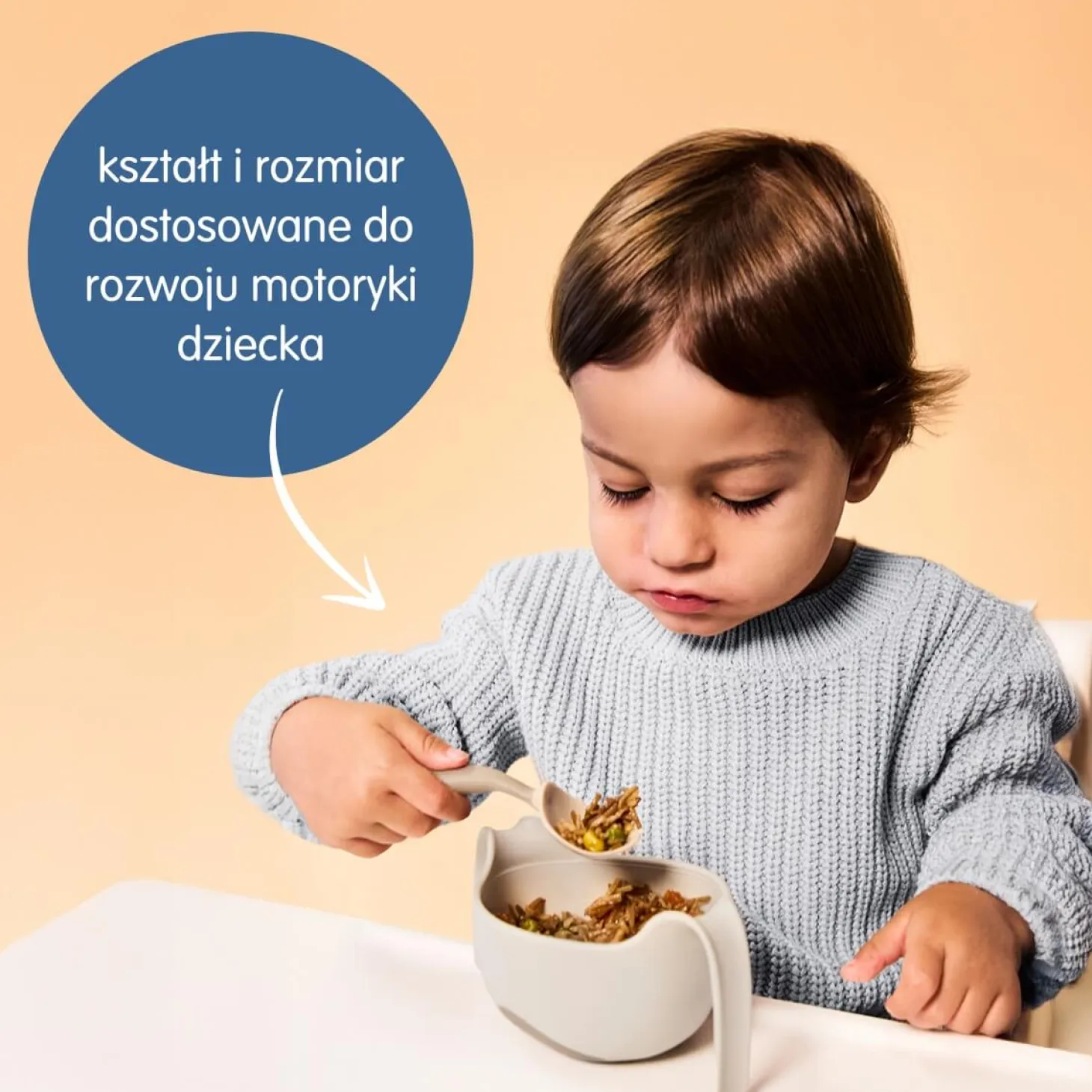 Pierwsze sztućce BLW dla niemowląt, Latte