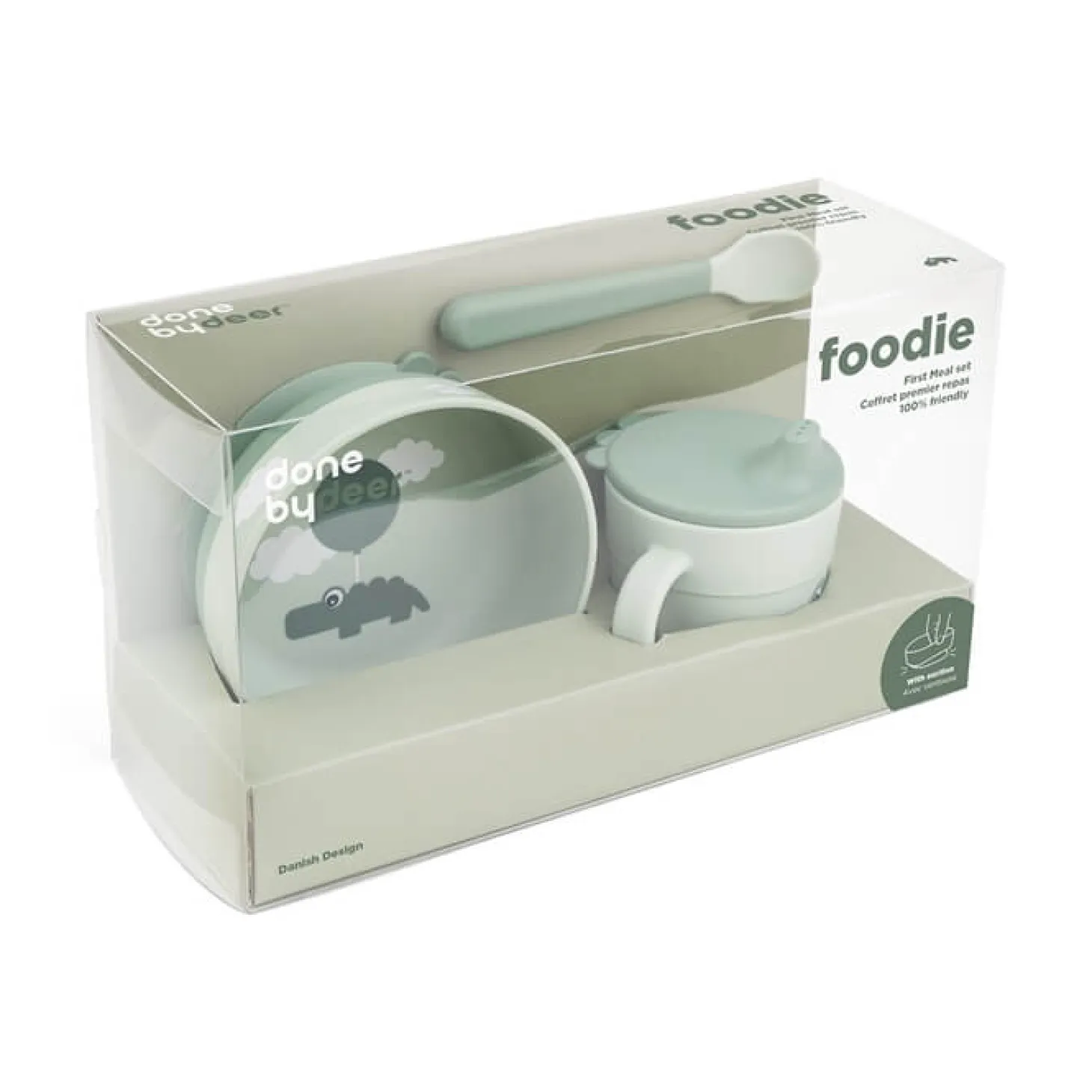 Pierwszy Zestaw Obiadowy Foodie Happy Clouds Green