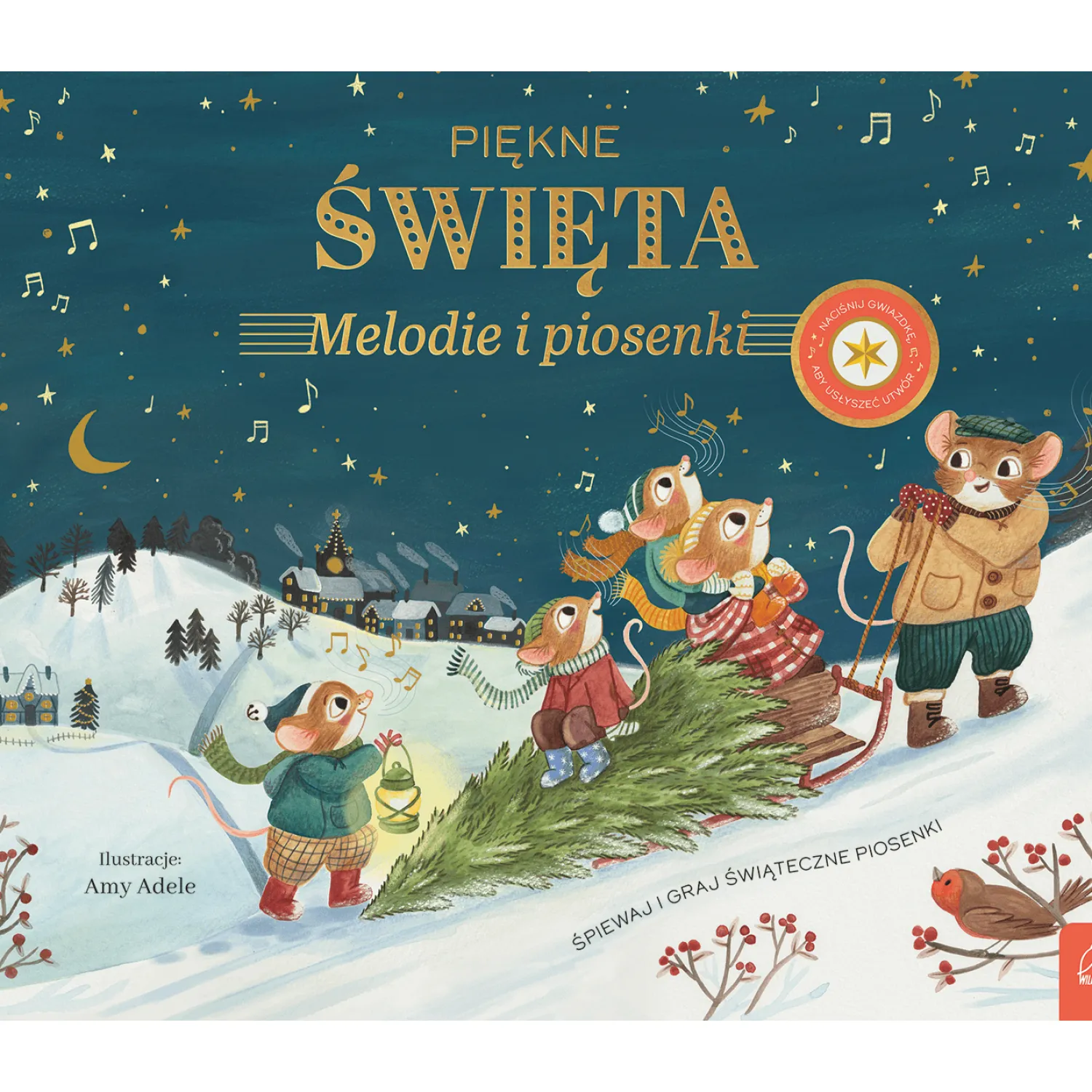 Świąteczne|5-8 Lat | Wydawnictwo Wilga Piękne Święta. Melodie i piosenki. Muzykalne Myszy