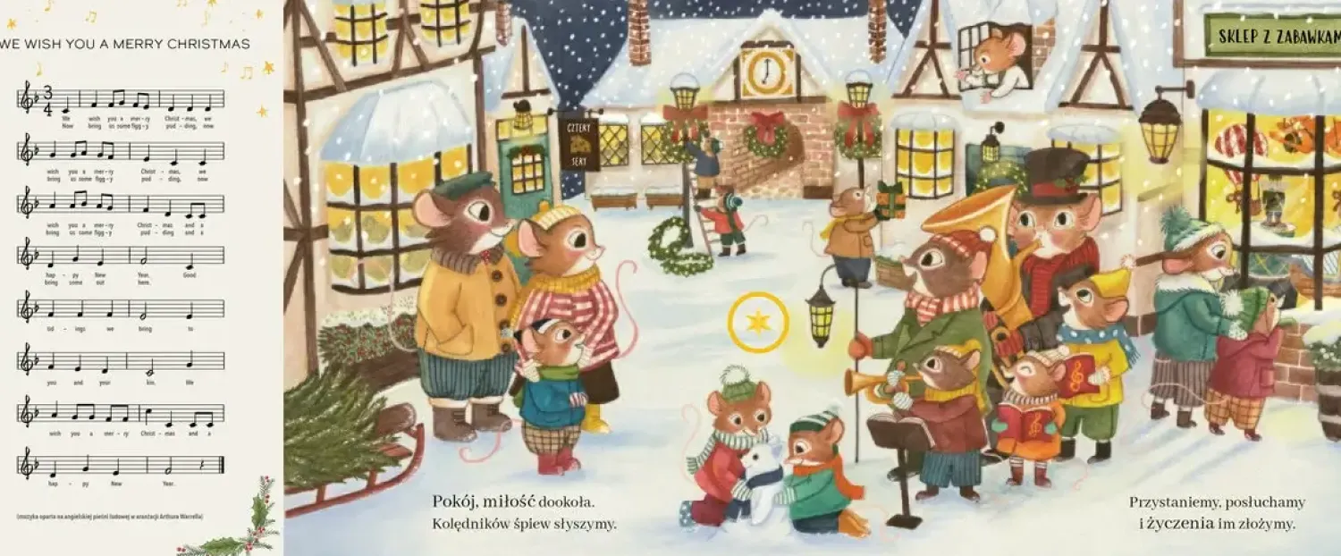 Świąteczne|5-8 Lat | Wydawnictwo Wilga Piękne Święta. Melodie i piosenki. Muzykalne Myszy