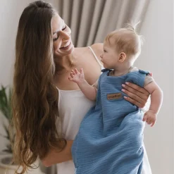Śpiworki Do Spania|Śpiworki Do Spania | Zaffiro Śpiworek do spania muślinowy 0,5 TOG Malaga - Blue