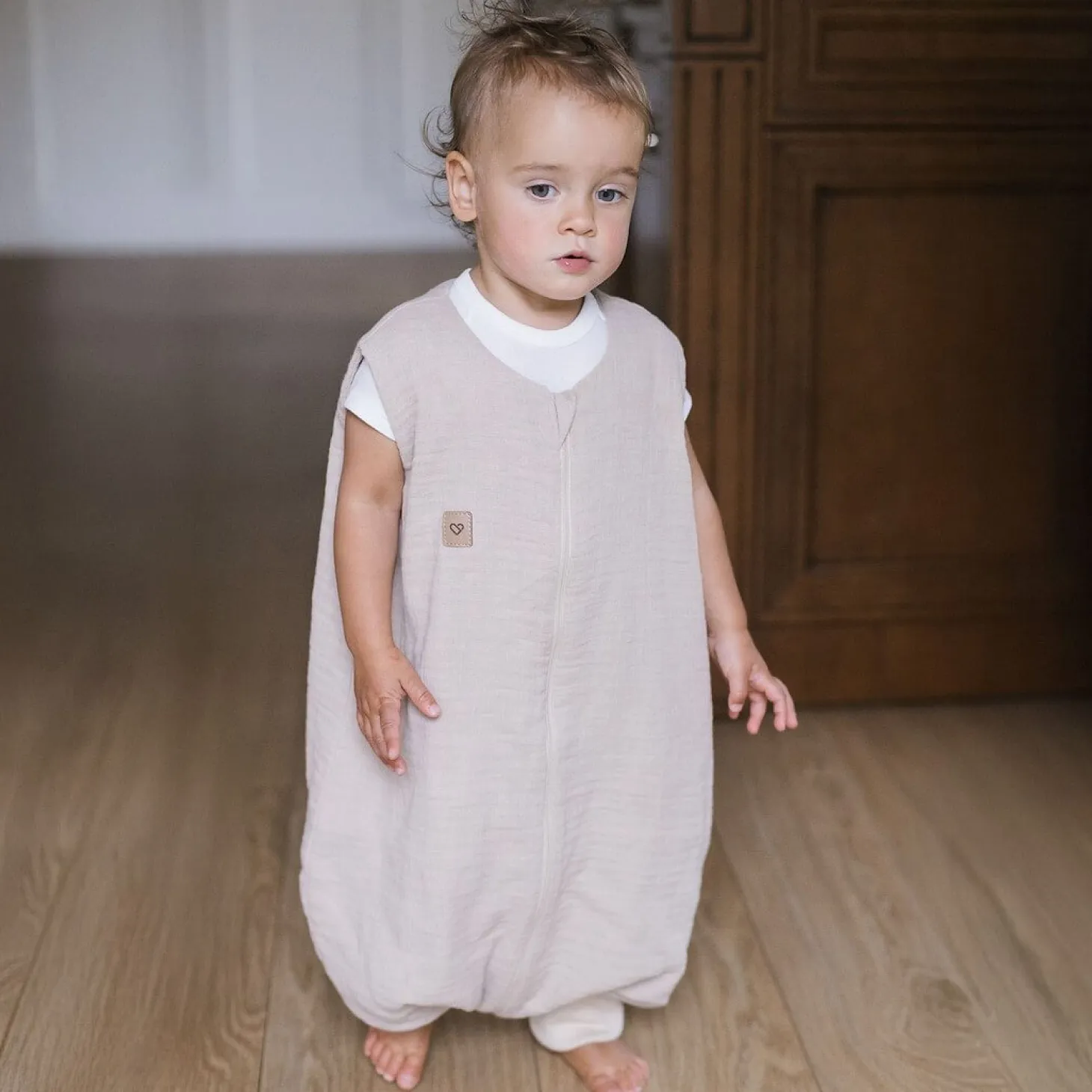 Śpiworek do spania muślinowy z nogawkami 1,5 TOG Malaga - Beige