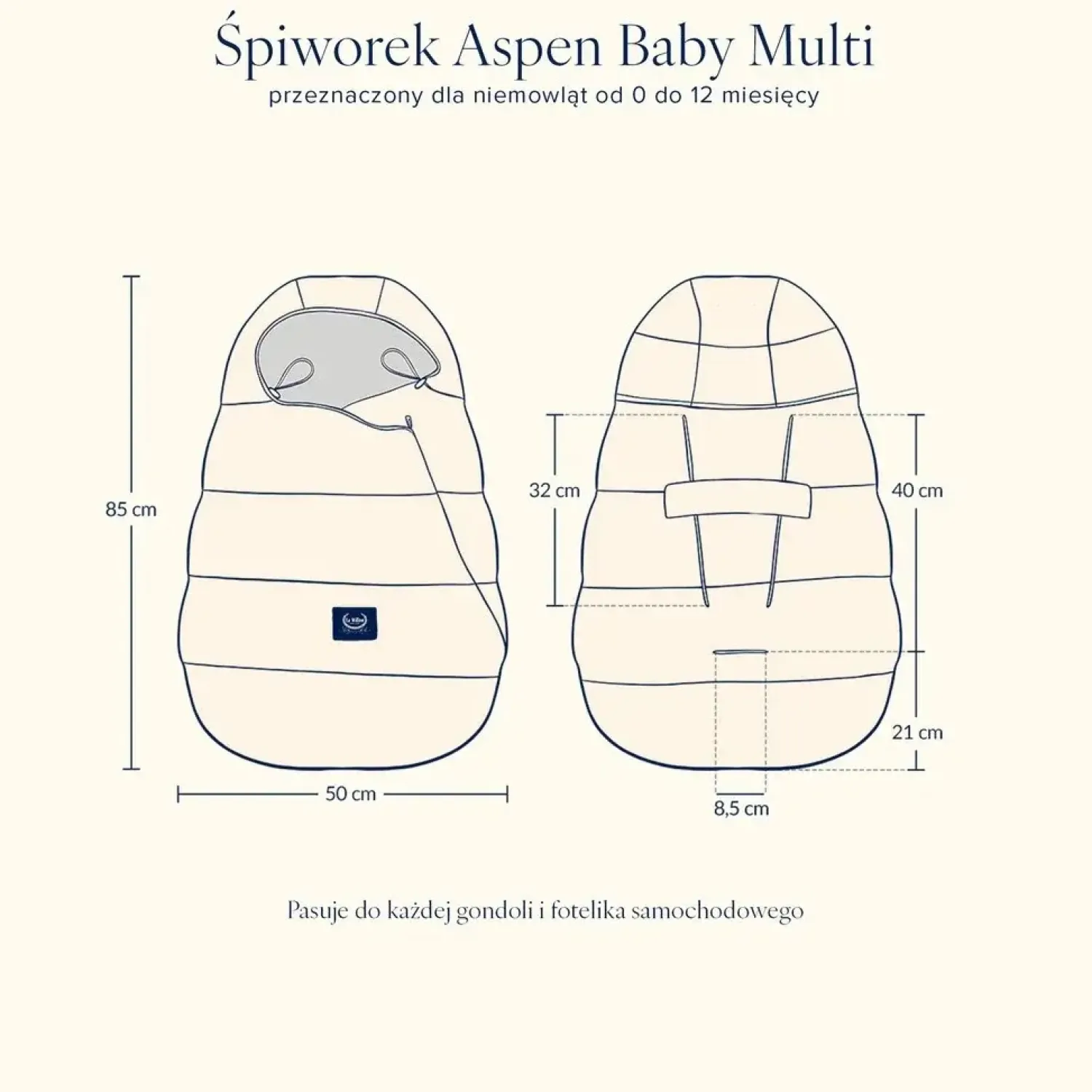 Śpiworki Do Wózka|Śpiworki Do Wózka | La Millou Śpiworek do wózka Baby Multi Teddy Bear CREAM