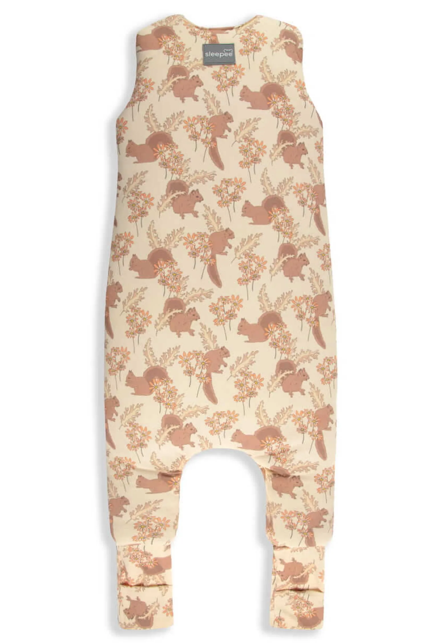 Śpiworki Do Spania | Sleepee Śpiworek z nóżkami - Vintage Animals Almond - Cream, 6-12 msc.