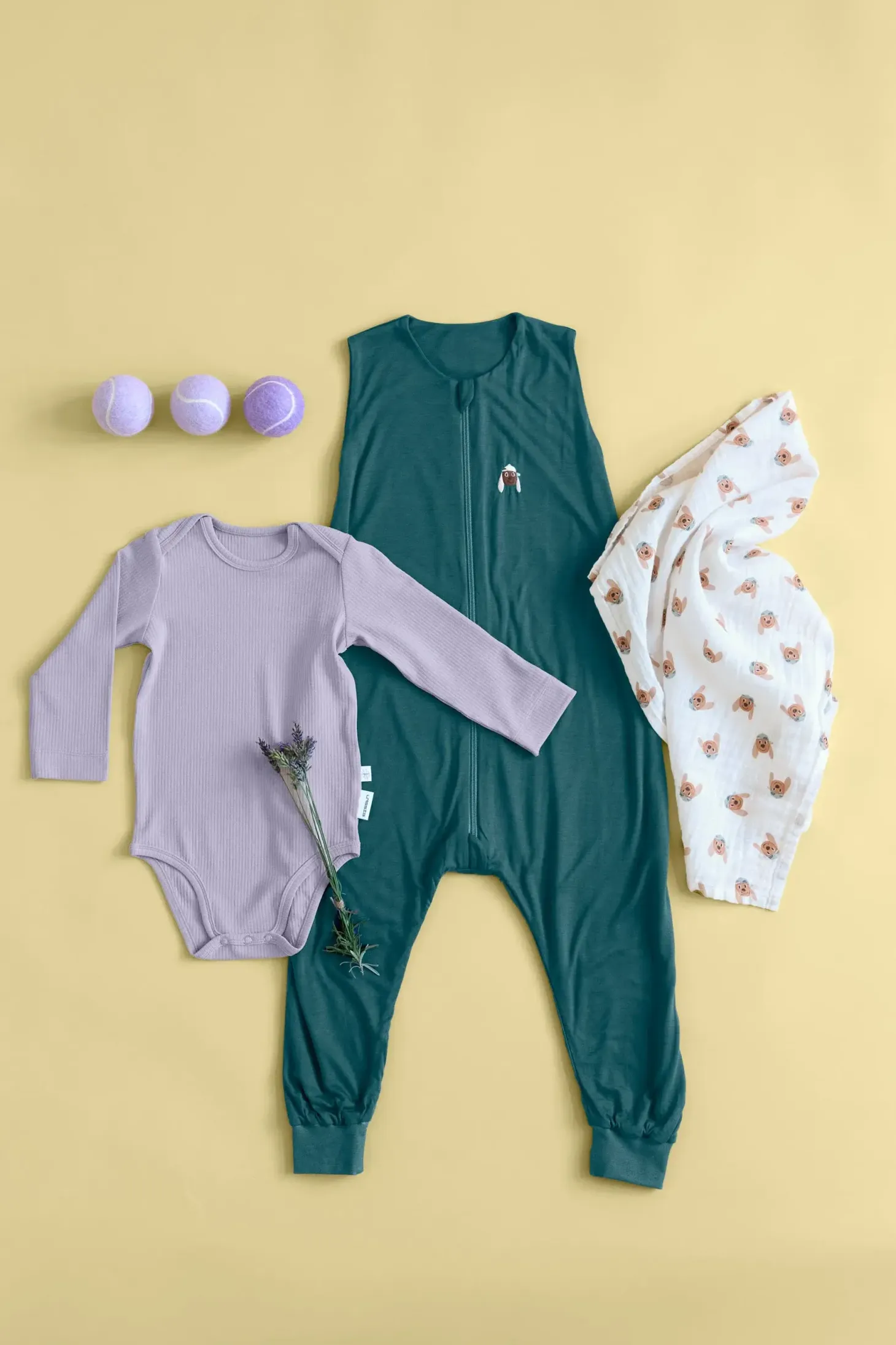 Śpiworek z nogawkami 0,5 TOG - Dog, Teal Green