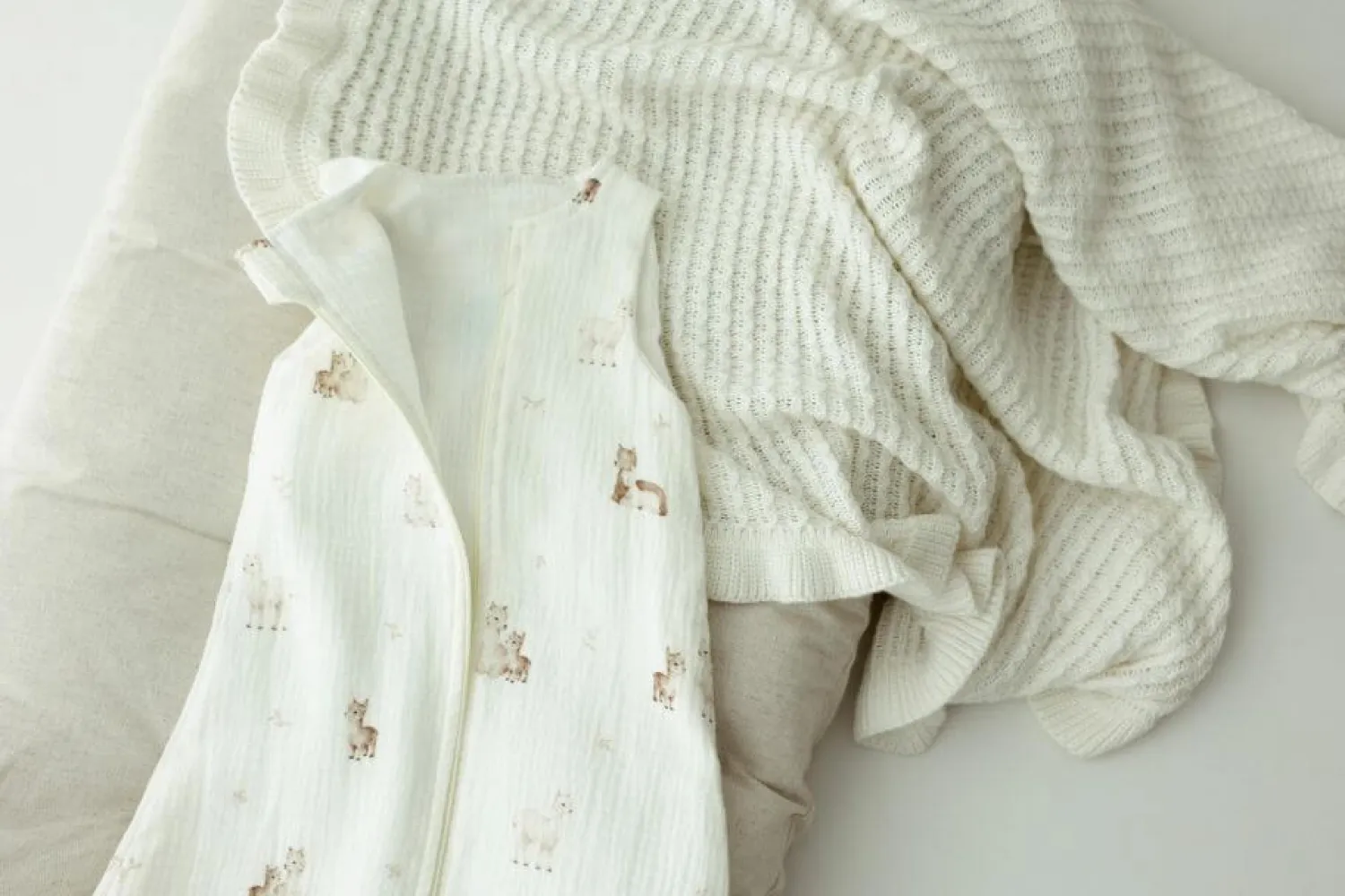 Śpiworki Do Spania|Śpiworki Do Spania | My Memi Śpiworek z organicznego muślinu 2.5 TOG - alpacas