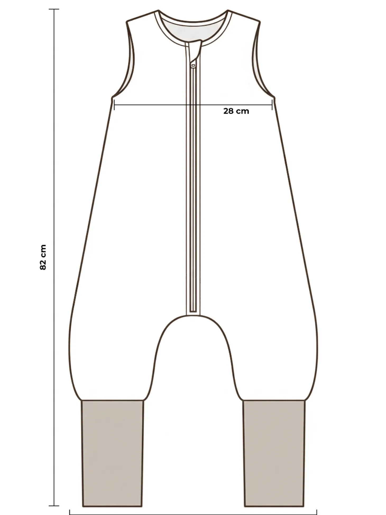 Śpiworek z organicznego muślinu z nogawkami 1-3 lata, 1.0 TOG - alpacas