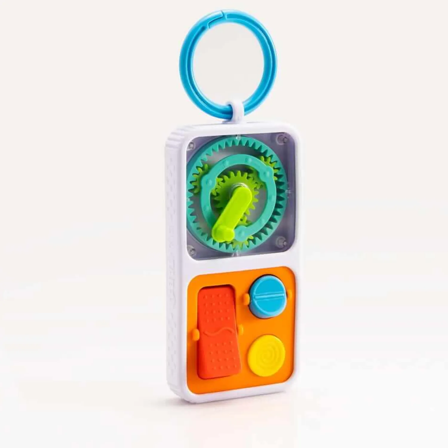 Idealne W Podróży|12M+ | Fat Brain Toys PlayTab Go - Sensoryczne Kwadraty z zawieszką