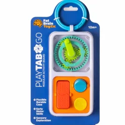 Idealne W Podróży|12M+ | Fat Brain Toys PlayTab Go - Sensoryczne Kwadraty z zawieszką