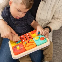 PlayTab Sensoryczne Kwadraty - zestaw 3 ze zgarniaczem kuleczek