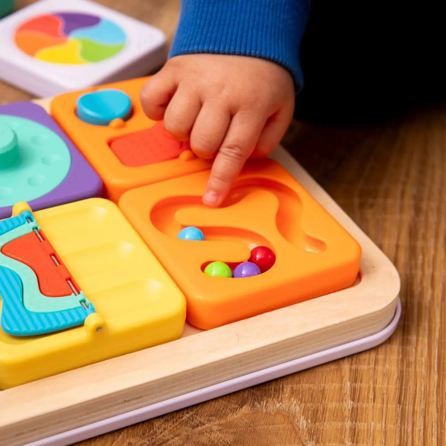 PlayTab Sensoryczne Kwadraty - zestaw 3 ze zgarniaczem kuleczek