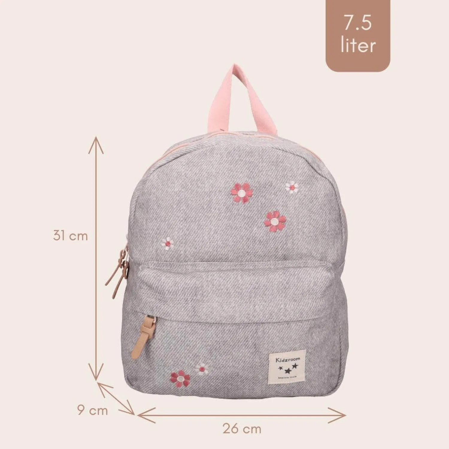 Plecaki I Torebki Dziecięce|Plecaki I Torebki Dziecięce | KIDZROOM Plecak dla dzieci Blossom grey jeans