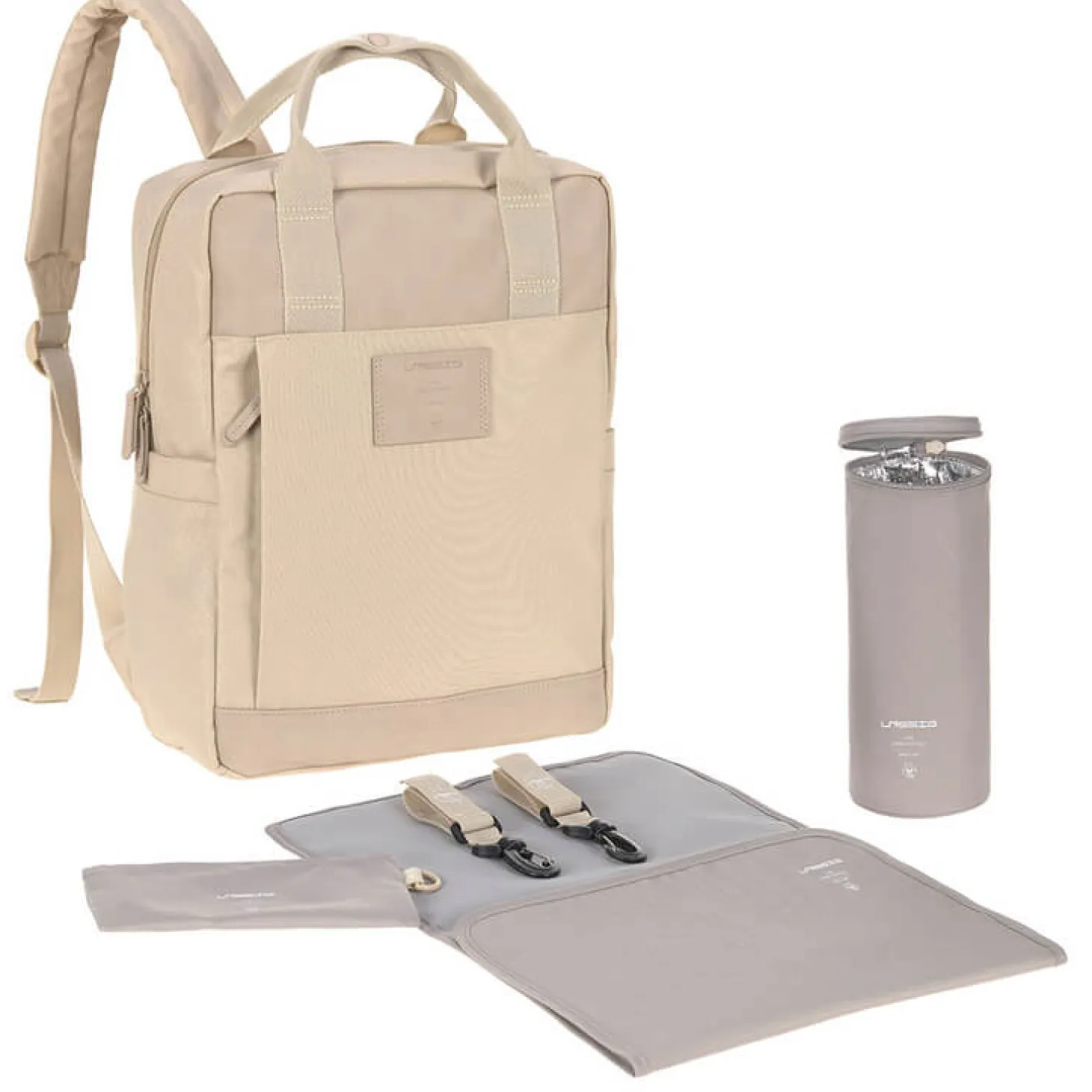 Plecak dla mam kwadratowy z akcesoriami Vividal Backpack humus