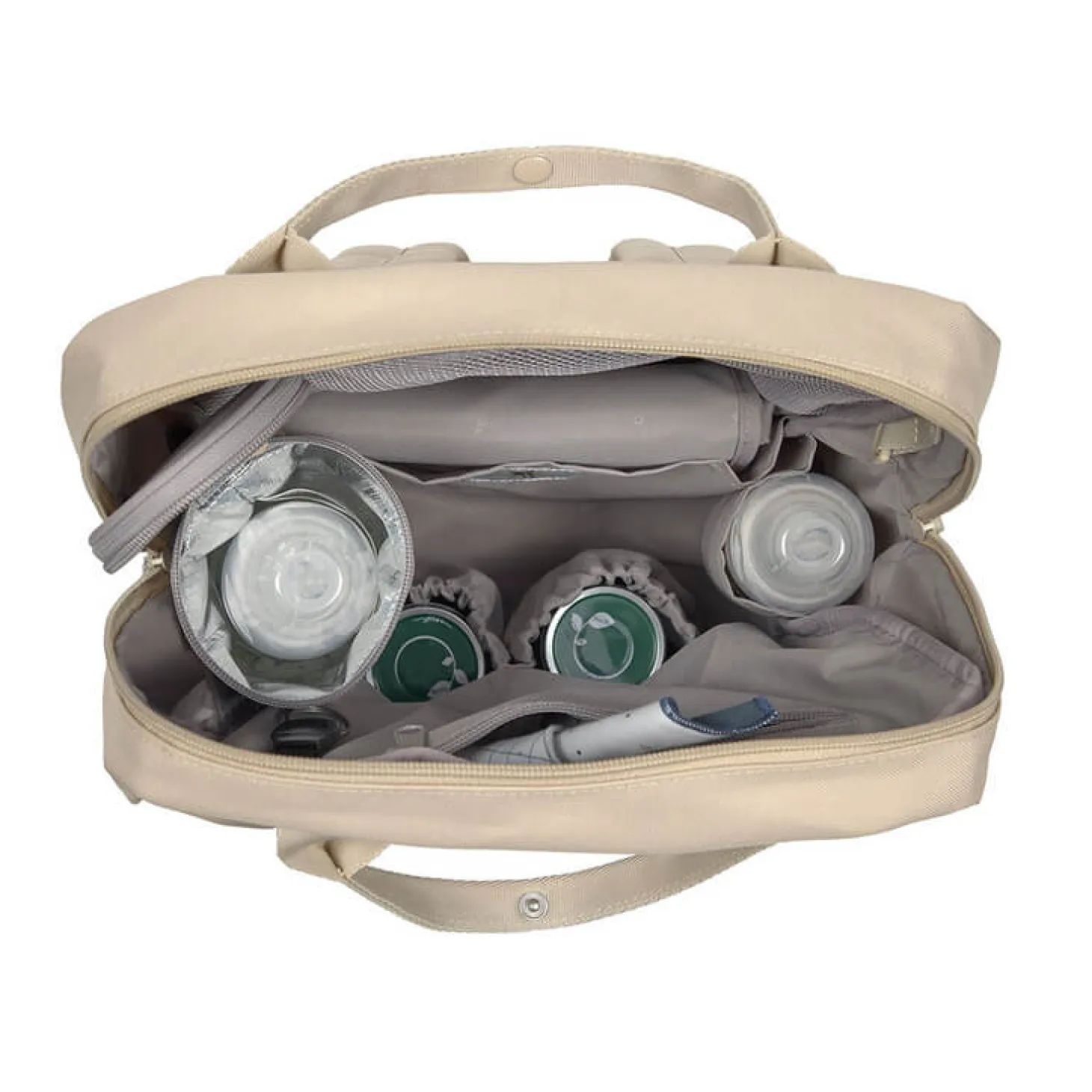 Plecak dla mam kwadratowy z akcesoriami Vividal Backpack humus