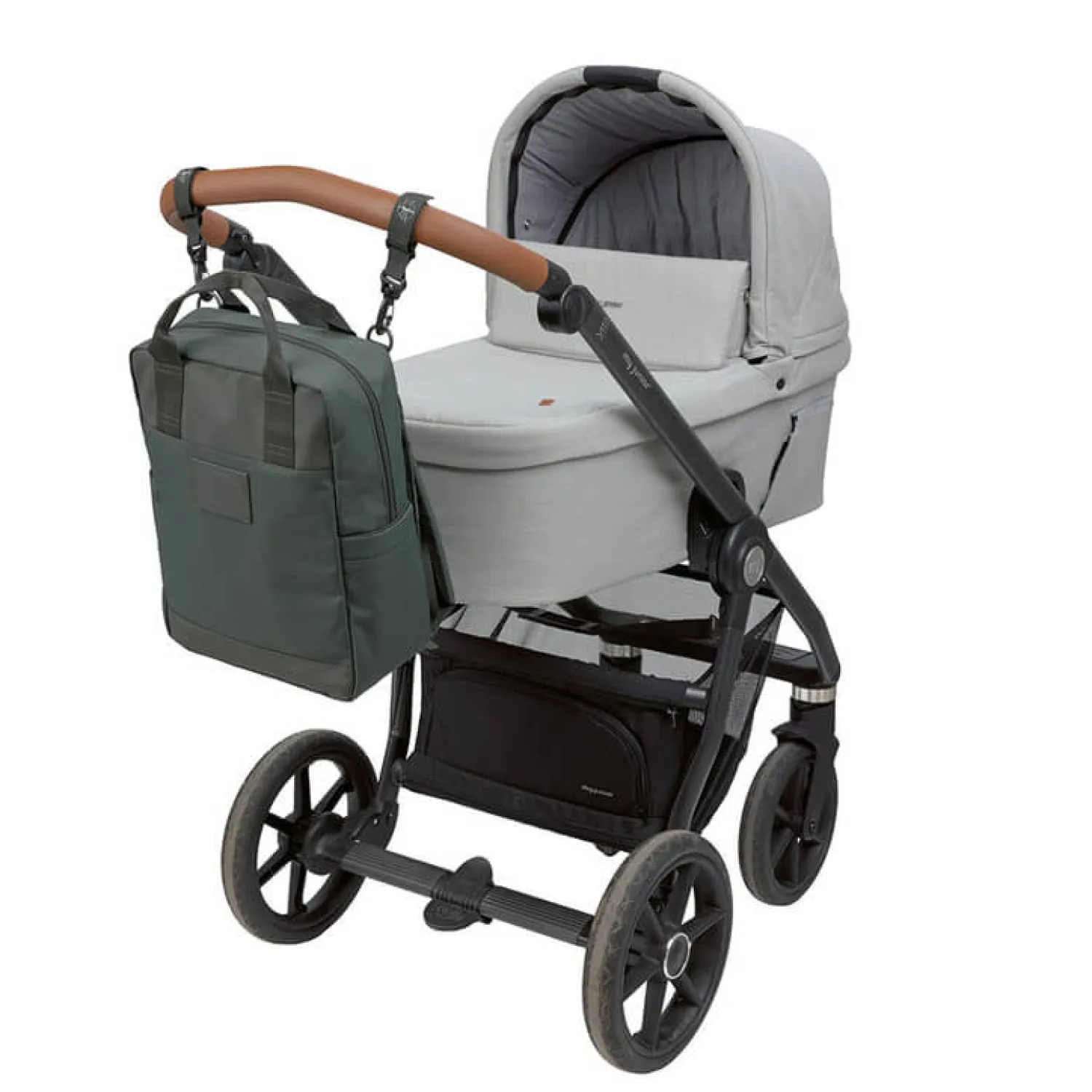 Torby I Plecaki Do Wózka|Torby I Plecaki Do Wózka | Lassig Plecak dla mam kwadratowy z akcesoriami Vividal Backpack dark olive