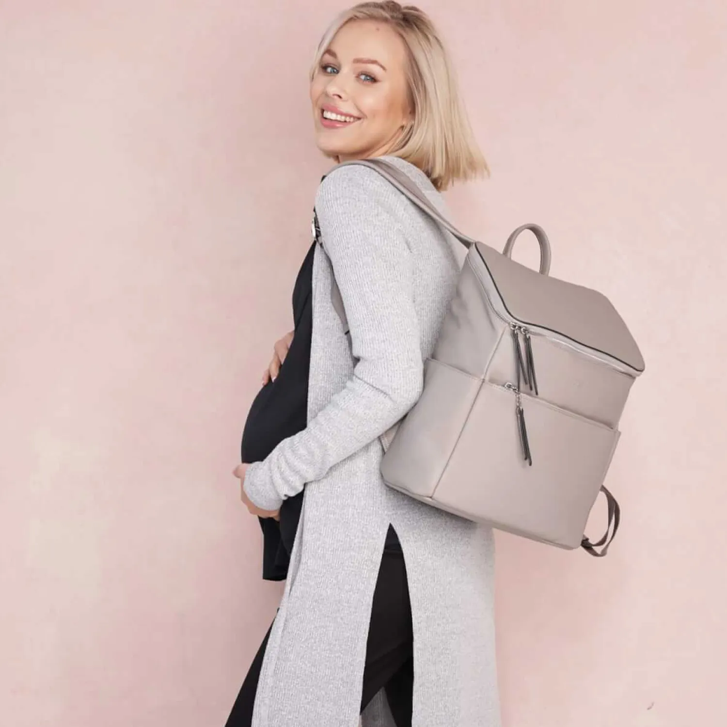 Torby I Plecaki Do Wózka|Torby I Plecaki Do Wózka | Joissy Plecak dla mamy ROOMY stone grey