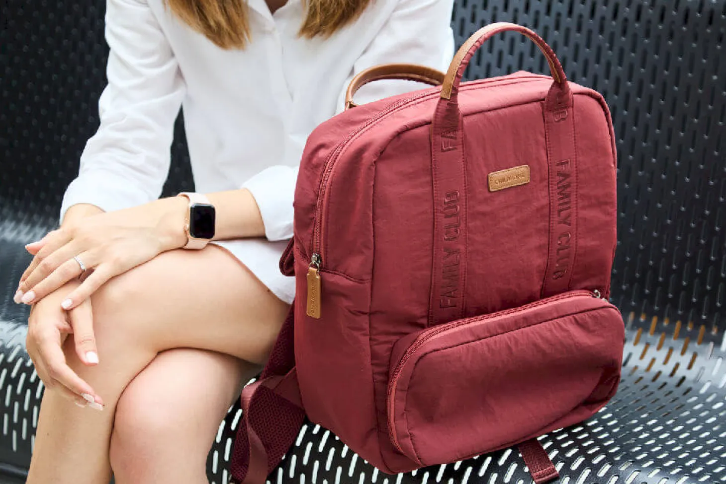 Plecak dla rodzica Family Club Signature Urban Burgundy