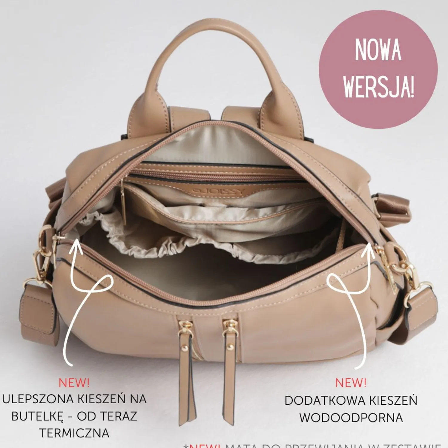 Torby I Plecaki Do Wózka|Torby I Plecaki Do Wózka | Joissy Plecak i torba dla mamy 2w1 MINI black 2.0