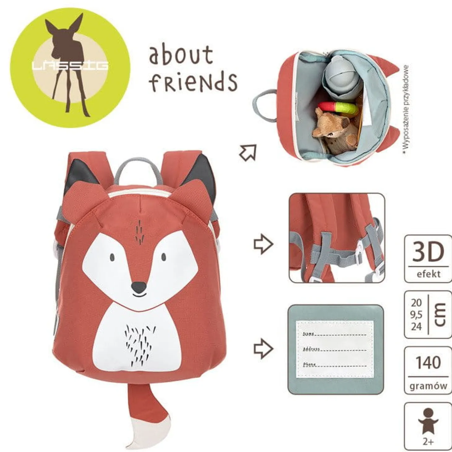 Plecak mini About Friends Lisek