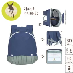Plecak mini About Friends Wieloryb