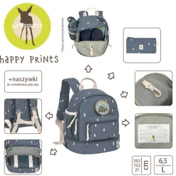 Plecak mini Happy Prints granatowy
