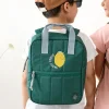 Plecak mini kwadratowy Little Gang Lemon dark green