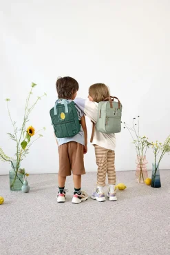 Plecak mini kwadratowy Little Gang Lemon dark green