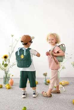 Plecak mini kwadratowy Little Gang Lemon dark green