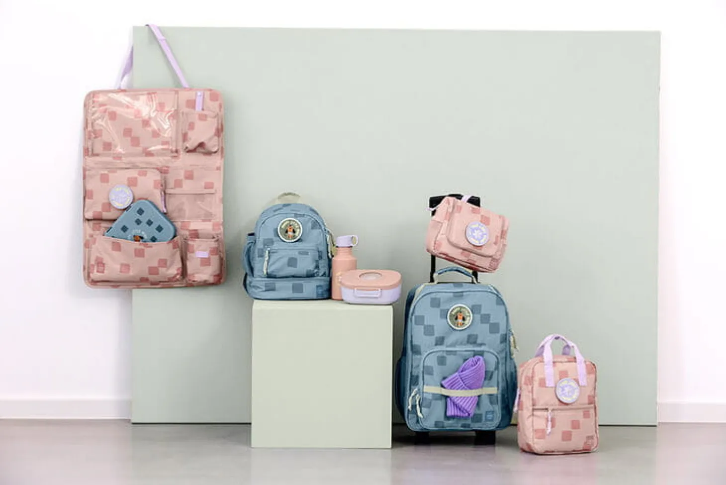 Plecak mini kwadratowy Pattern Party Rose