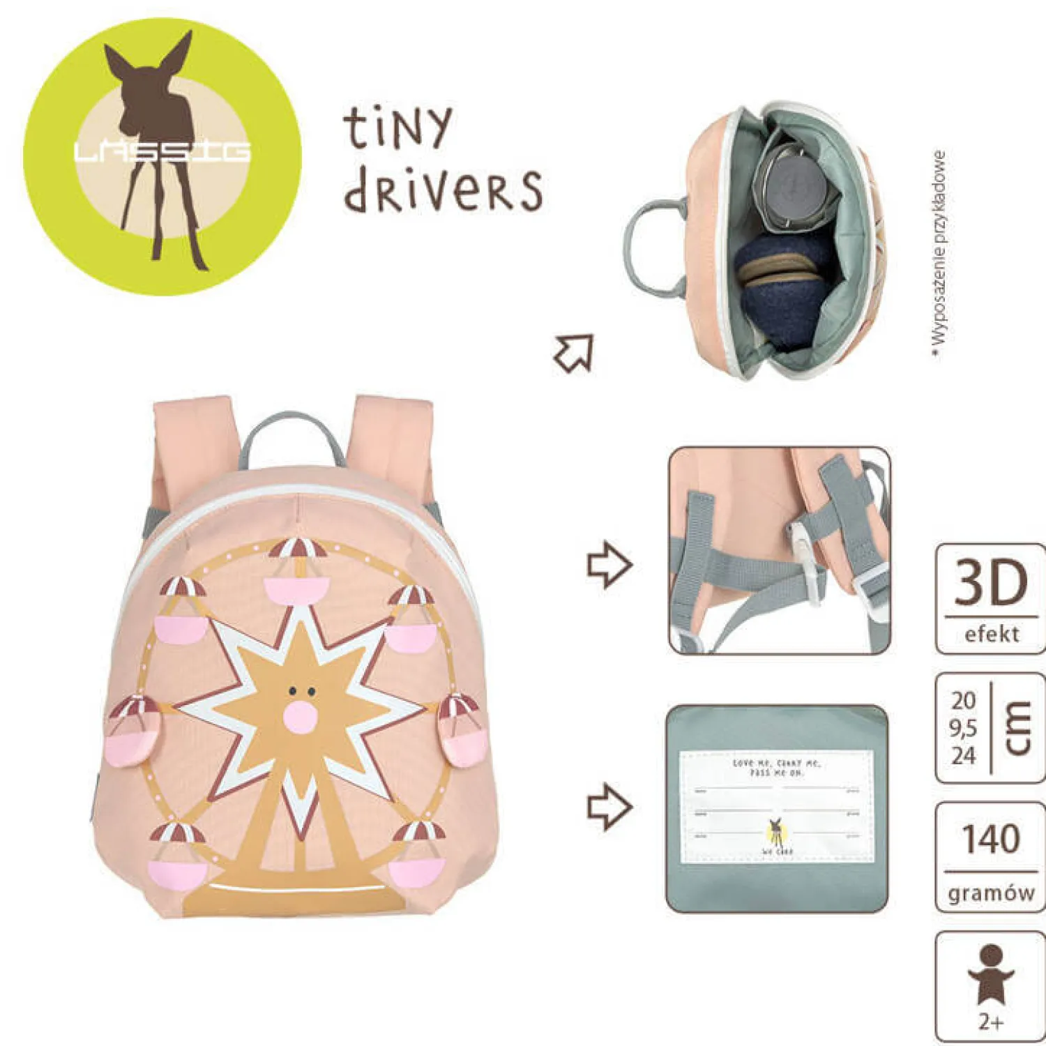 Plecaki I Torebki Dziecięce|Plecaki I Torebki Dziecięce | Lassig Plecak mini Tiny Drivers Diabelski młyn