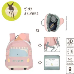 Plecak mini Tiny Drivers Samochód z lodami