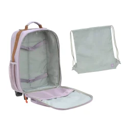 Plecak - walizka na kółkach 2w1 Little Gang lilac